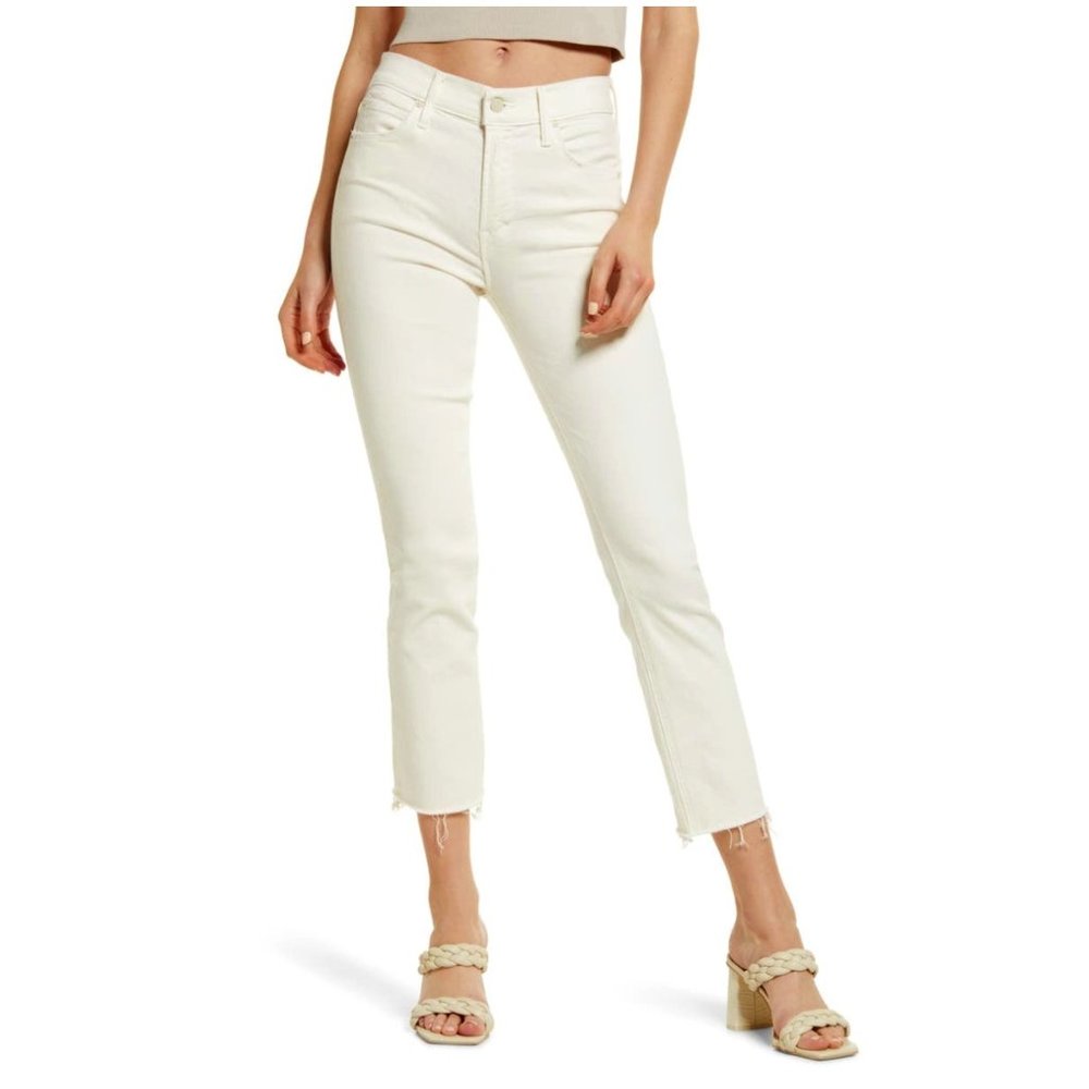 The Mid Rise Dazzler Crop Fray Cream Puffs